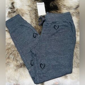 NWT Splendid Charcoal Enbroidered joggers , XS!